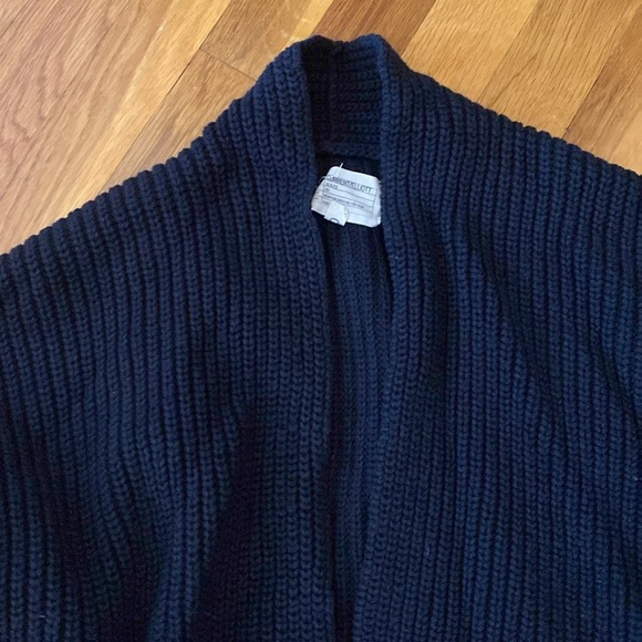 Current/Elliot Women’s Black Chunky Knit Cardigan Size 0 - Picture 4 of 7